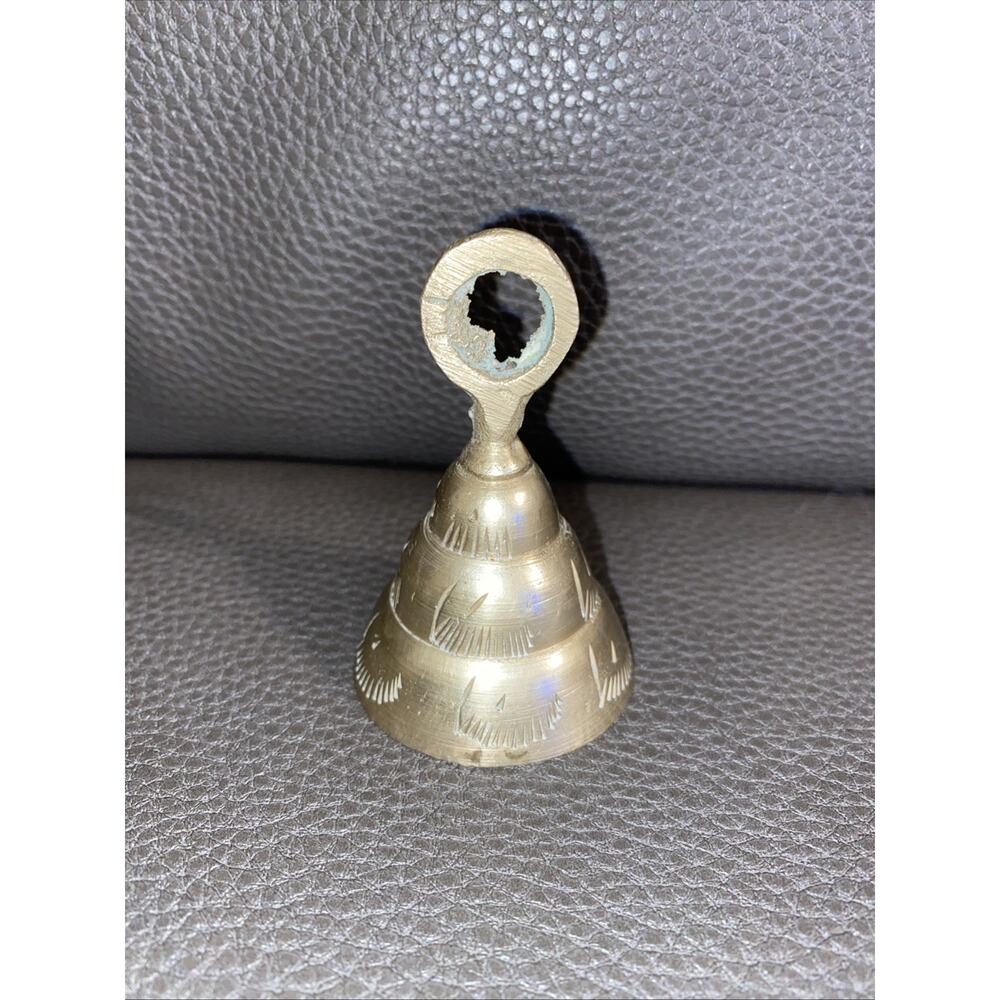 Solid Brass bell Vintage Stamped India
